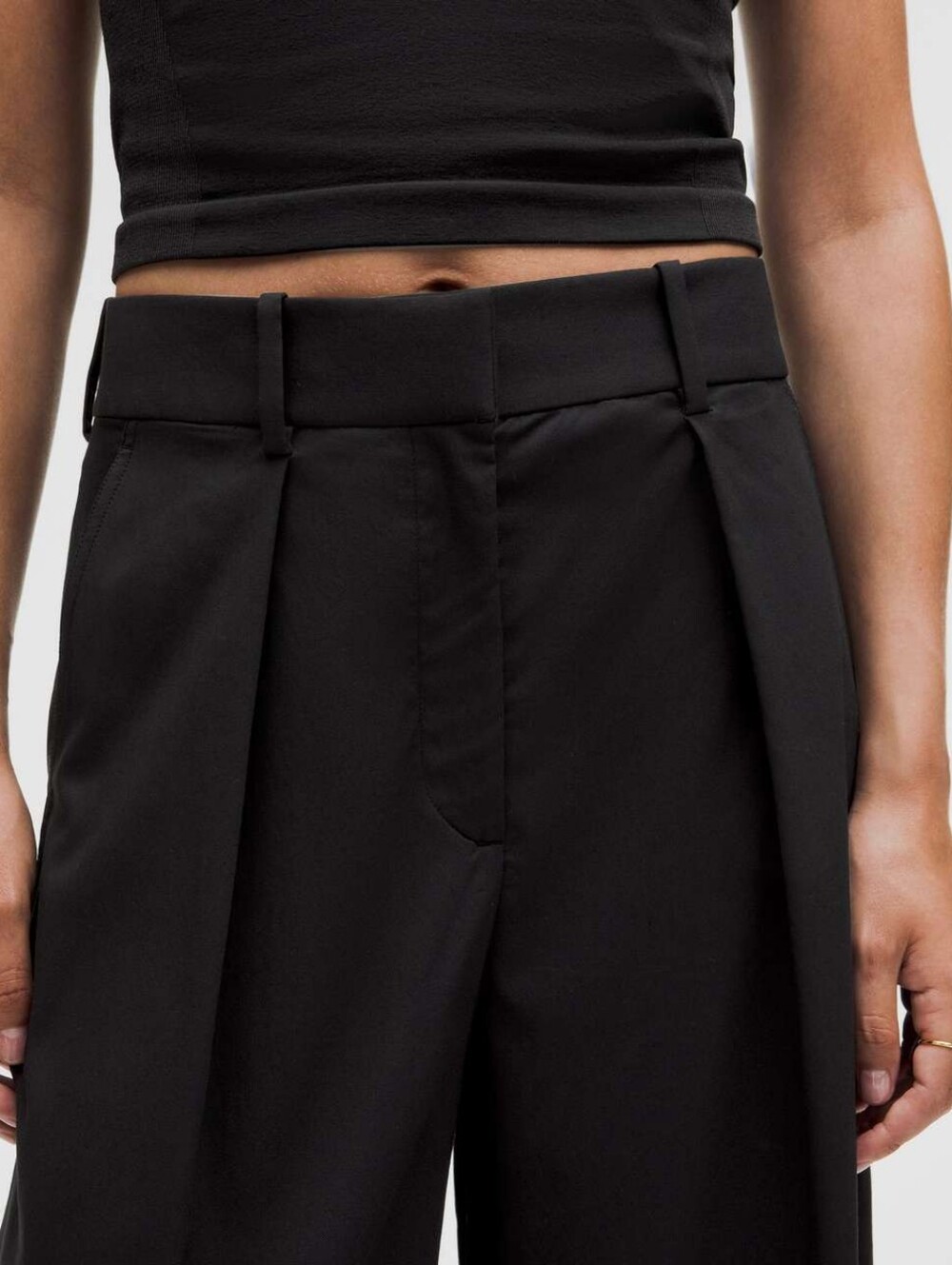 Lululemon Pleat-Front High-Rise Trouser *Regular Size 8 Black Pockets Fly Front - Picture 5 of 16
